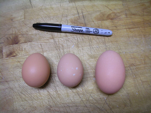 Three eggs