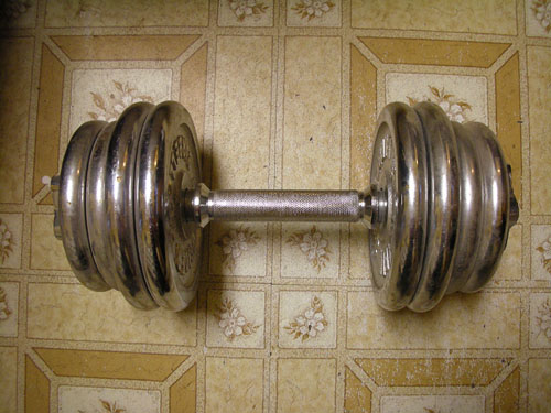 Free weights as kitchen accessories