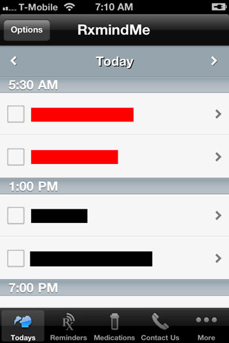RxmindMe screen