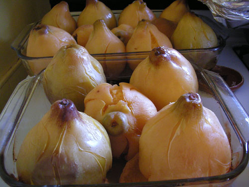 Roasted quince