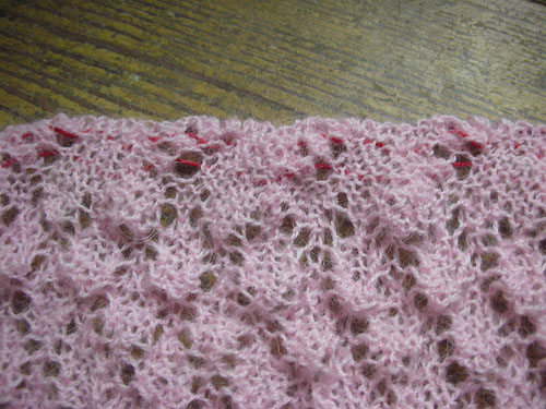 Lace pattern transition