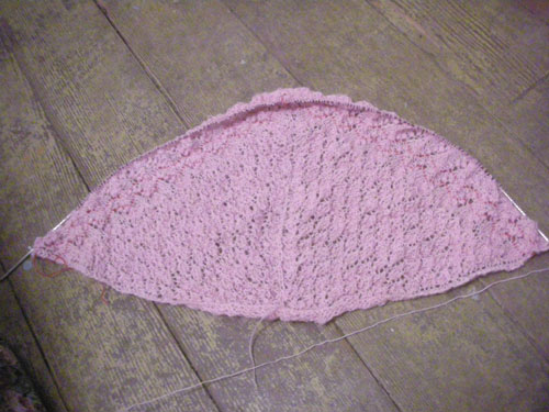 Swallowtail Shawl, post-nupps