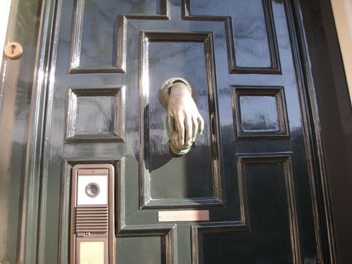 Hand door knocker