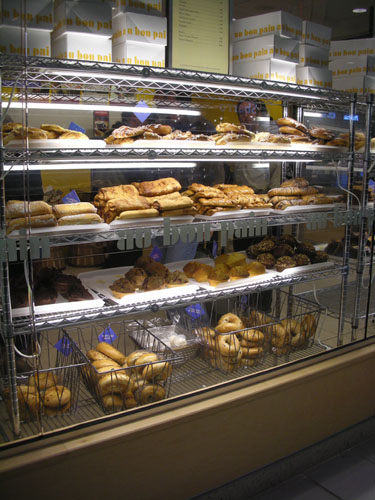 Pastry case at Au Bon Pain