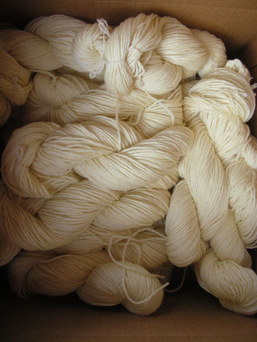 Merino skeined up to dye