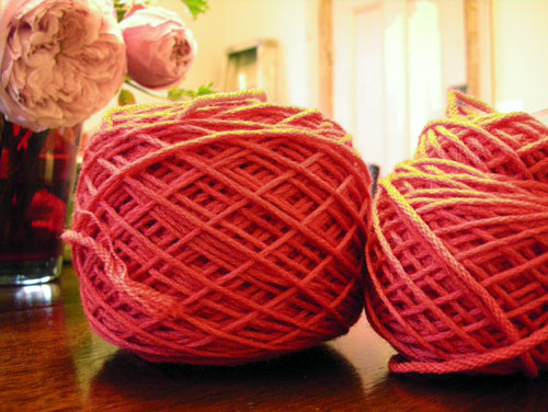 Balled up yarn