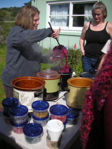 Lifting locks from the dyepot