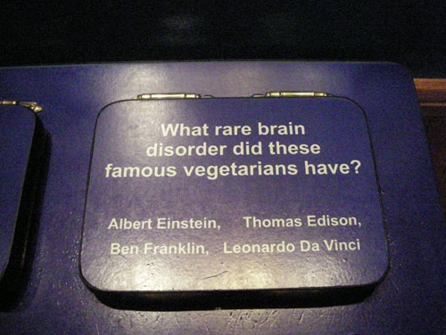 What rare brain disorders did these famous vegetarians have?