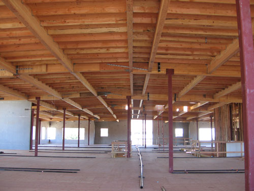 Second floor roof structure