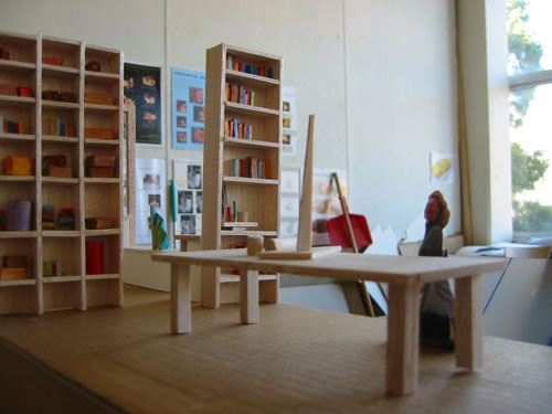 workshop showing shelves