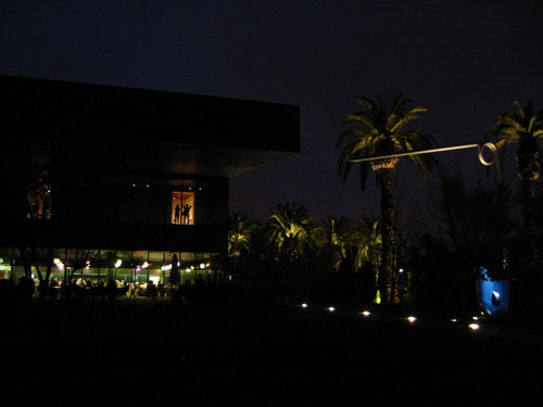 At night