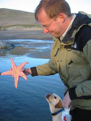 Noel with starfish