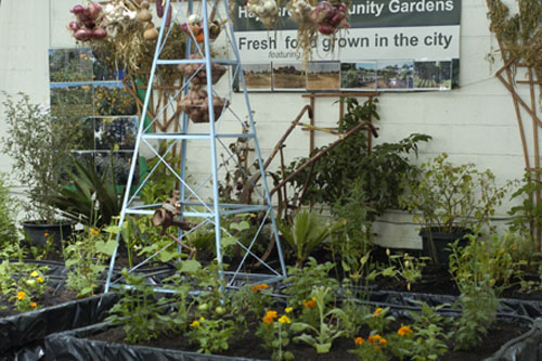 Urban gardening exhibit