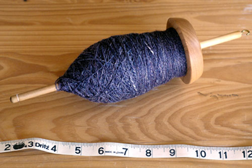 Plied onto the spindle