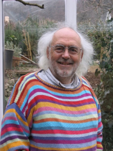 Mick Aston and his rainbow jumper