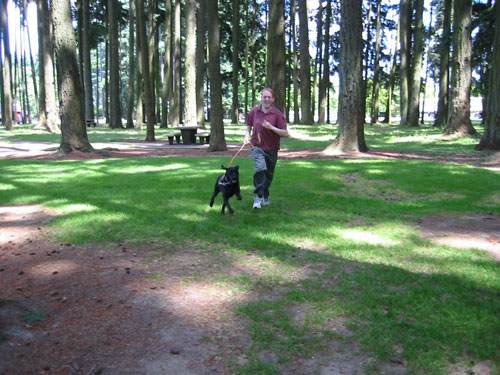 Noel and Rosie go for a run